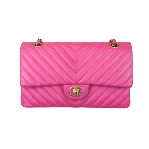 chanel chevron medium lamskin ghw|Classic Chevron Flap Medium Lambskin Pink GHW.